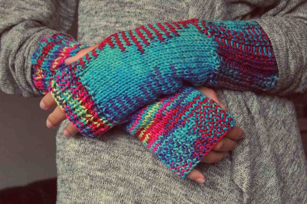 mains, gants, tricot